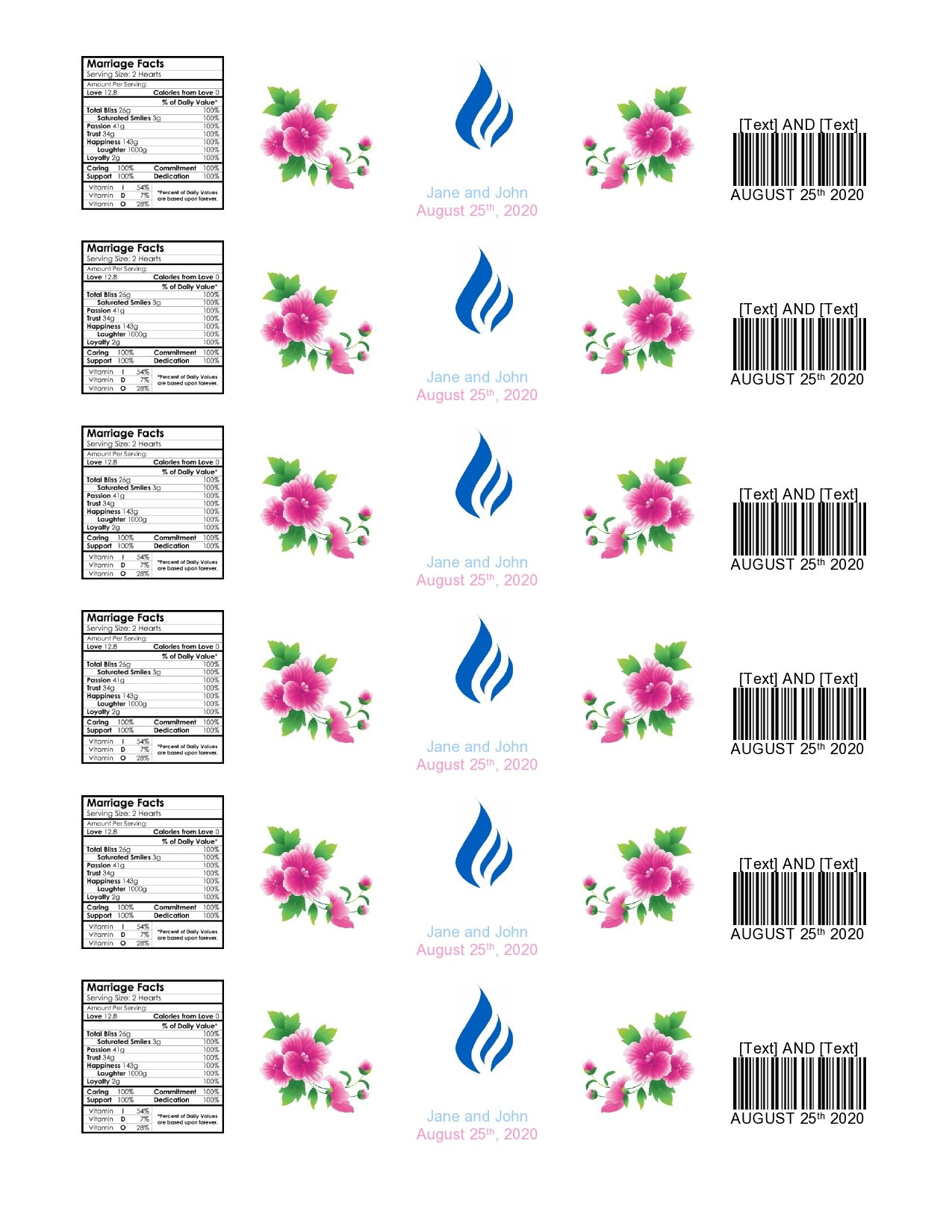 40 Editable Water Bottle Label Templates (100% Free) throughout Free Printable Water Bottle Label Template