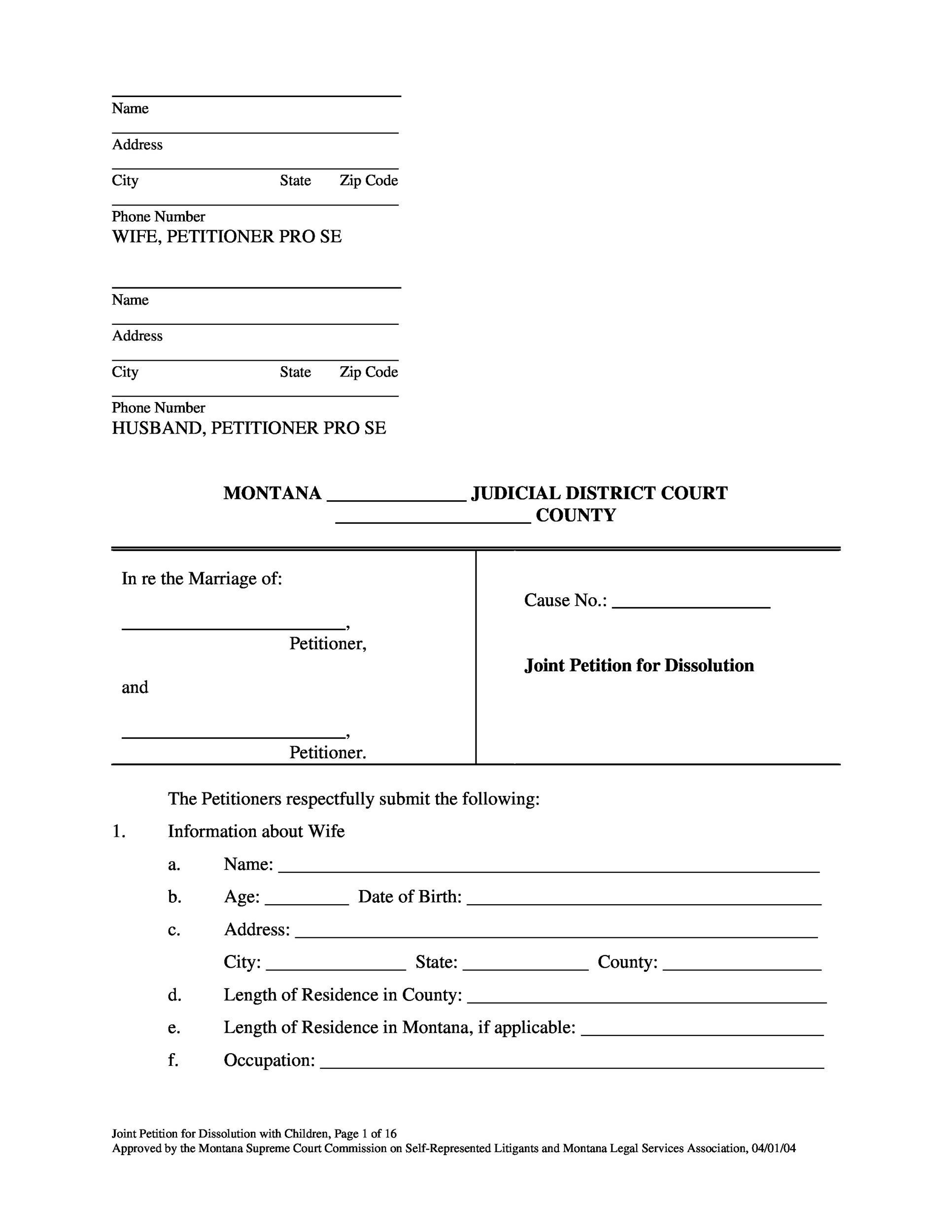 40 Free Divorce Papers (Printable) ᐅ Templatelab for Free Printable Divorce Papers