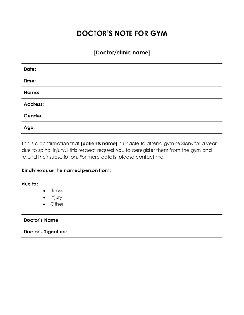 40 Free Doctor Note Templates For Work, School within Free Printable Doctor Notes