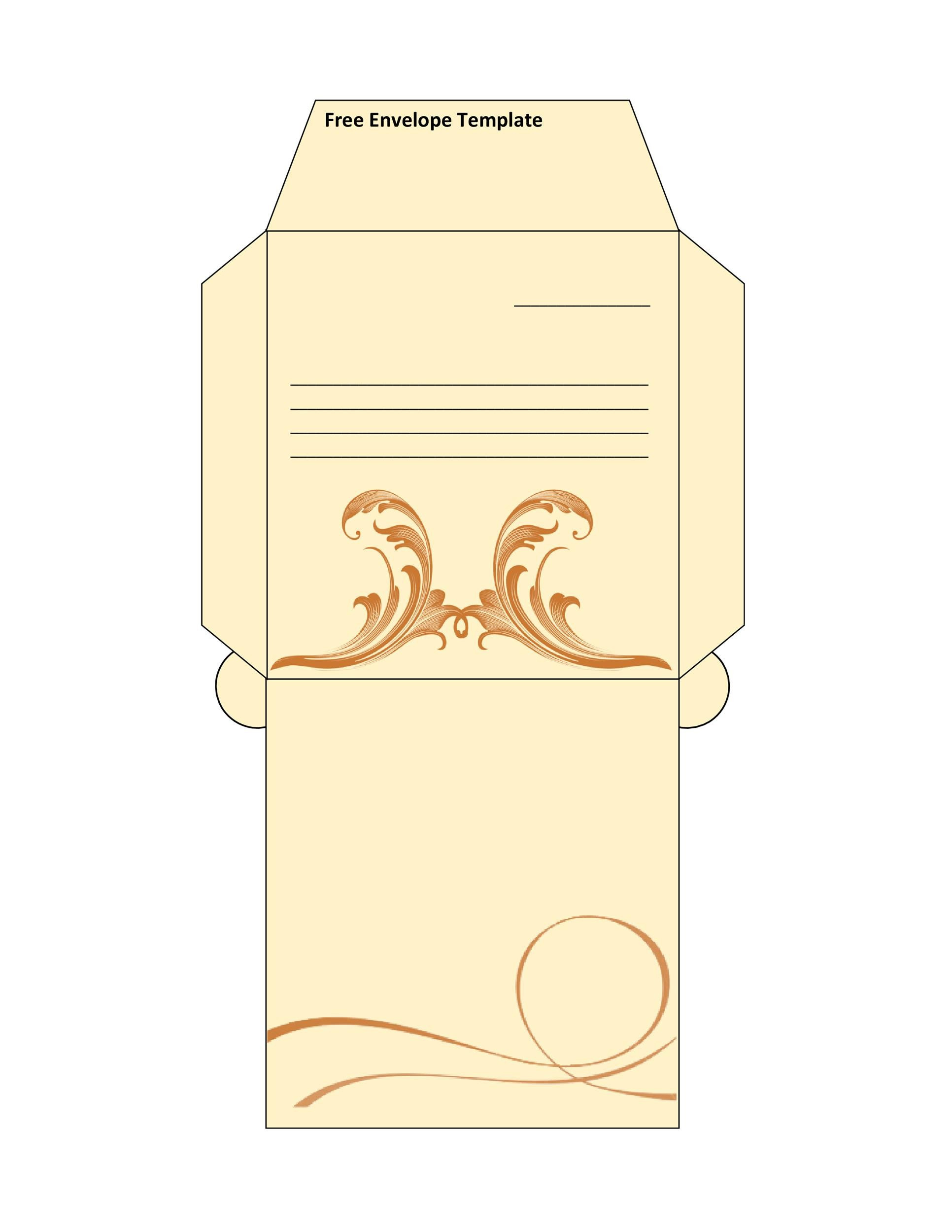 40+ Free Envelope Templates (Word + Pdf) ᐅ Templatelab in Free Printable Greeting Card Envelope Template