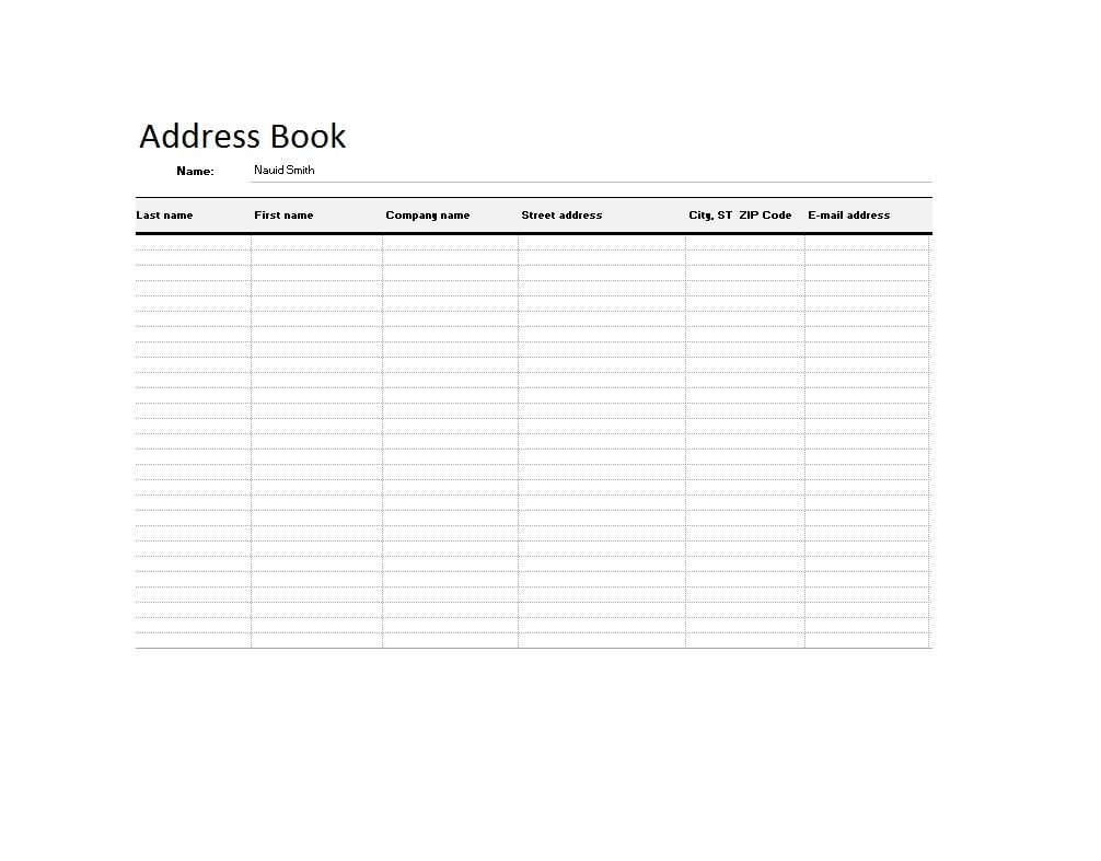 40 Printable &amp;amp; Editable Address Book Templates [101% Free] regarding Free Printable Address Book Software