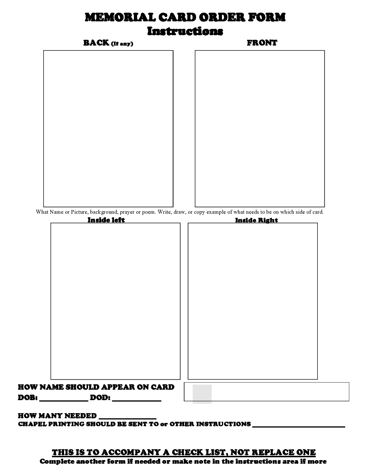 40 Printable Memorial Card Templates (In Loving Memory) for Free Printable Memorial Card Template