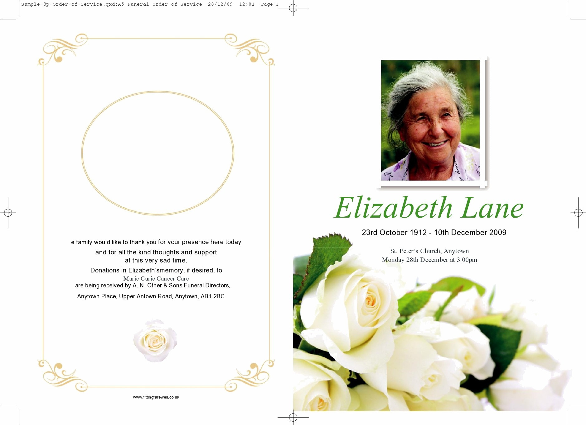 40 Printable Memorial Card Templates (In Loving Memory) regarding Free Printable Funeral Prayer Card Template