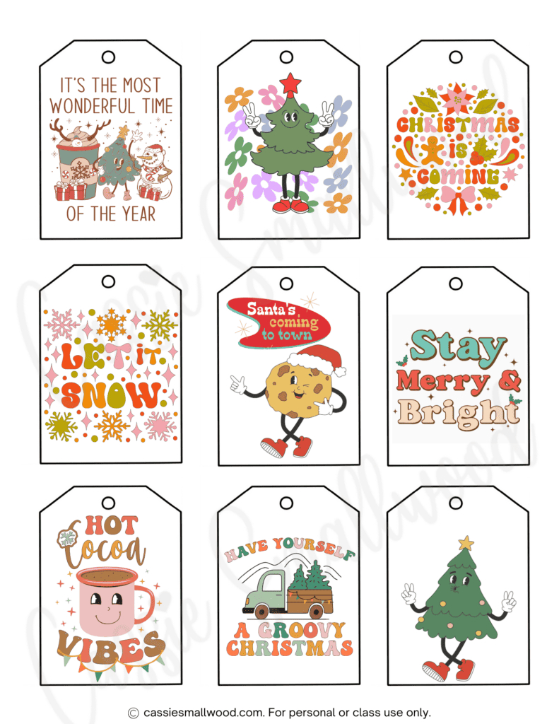 400+ Cutest Printable Christmas Tags (Free Pdf) - Cassie Smallwood in Christmas Labels Free Printable Templates