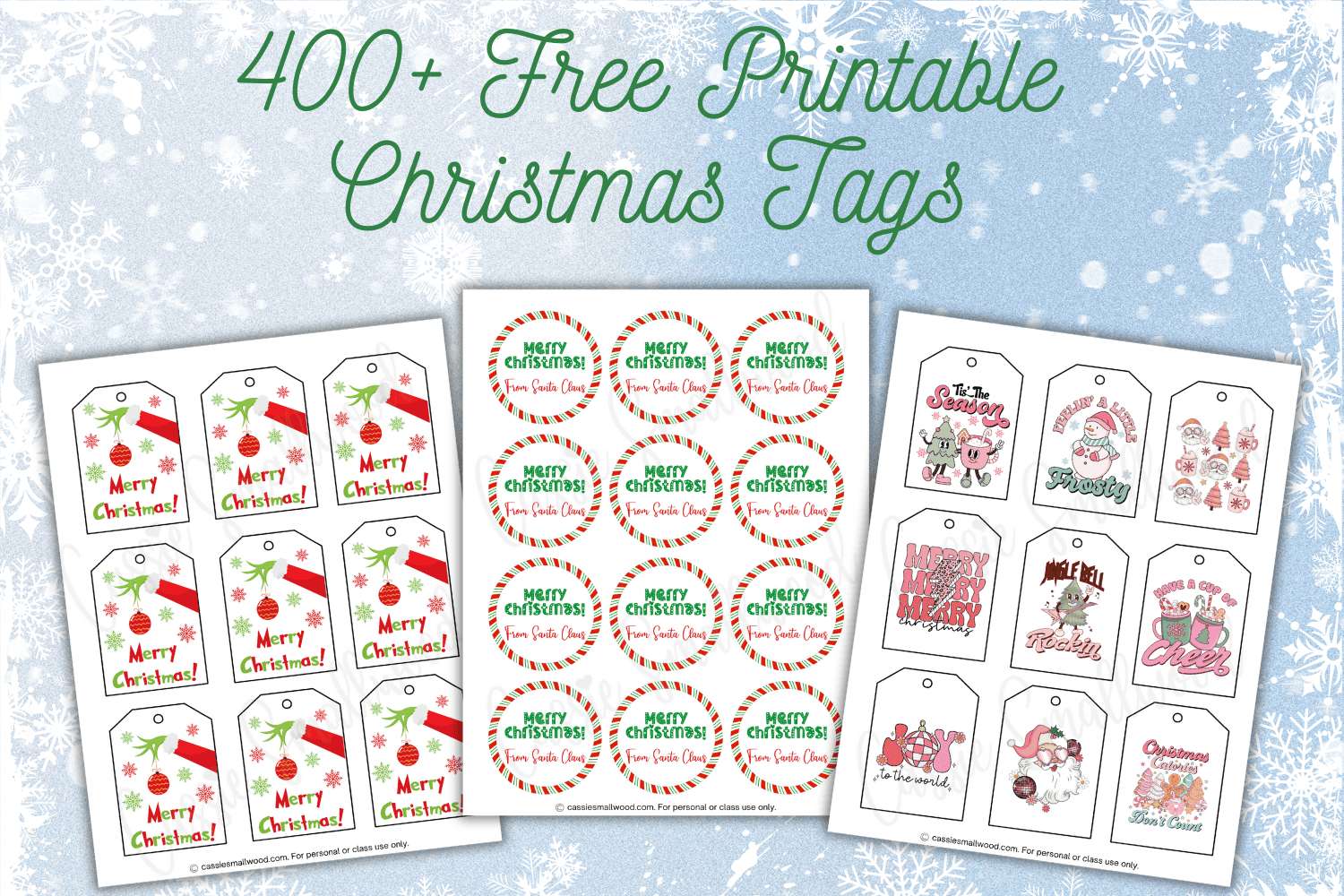 400+ Cutest Printable Christmas Tags (Free Pdf) - Cassie Smallwood throughout Free Printable Editable Christmas Gift Tags