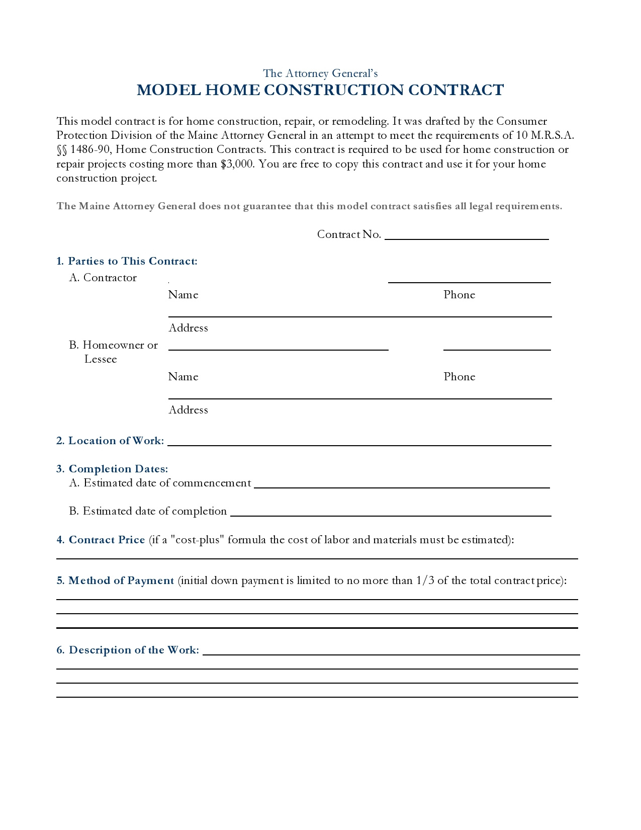 41 Simple Construction Contract Templates [100% Free] throughout Free Printable Construction Contracts