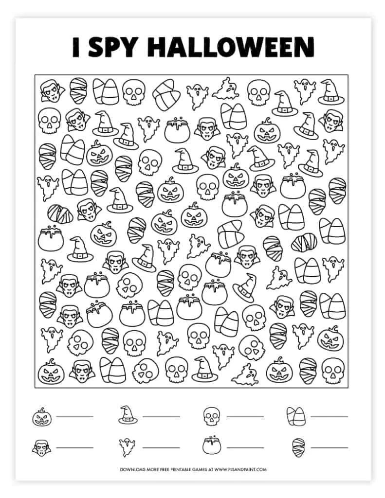 45 Free Printable Halloween Games And Activities - Pjs And Paint with regard to Free Printable Halloween Party Games