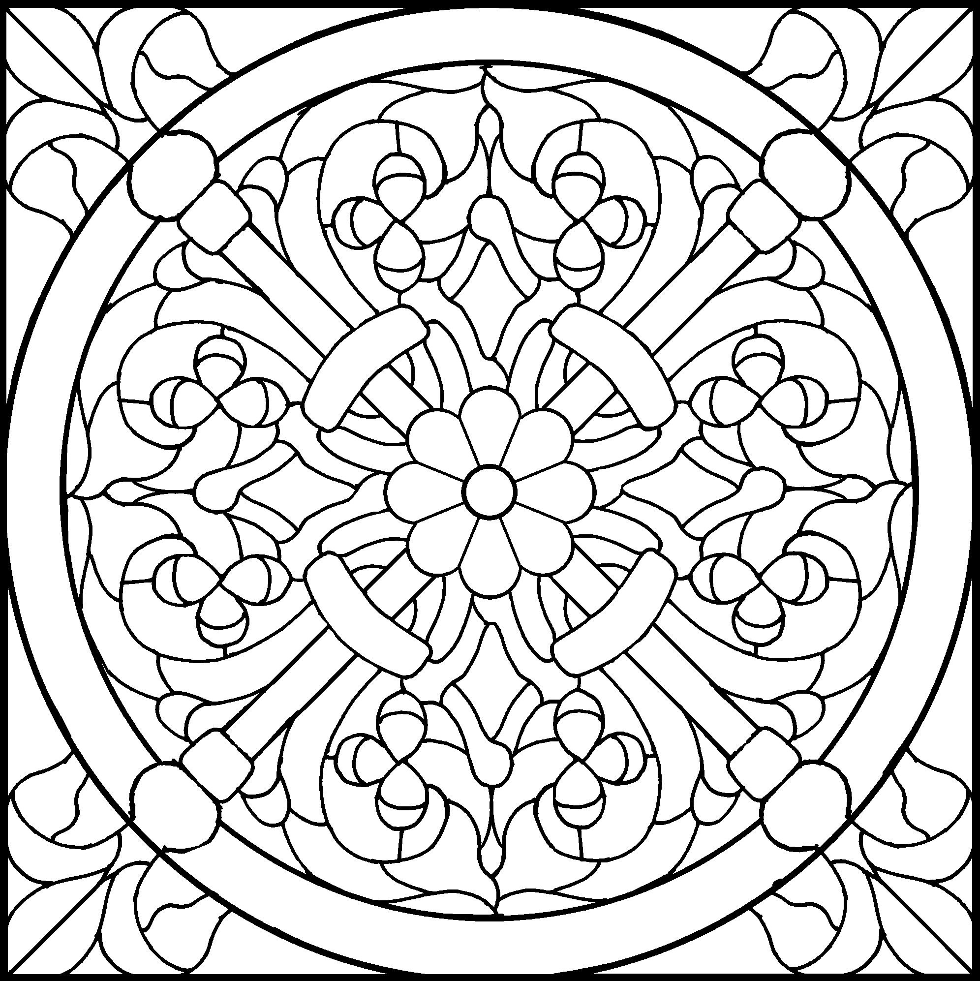 45 Simple Stained Glass Patterns - Guide Patterns in Free Printable Religious Stained Glass Patterns