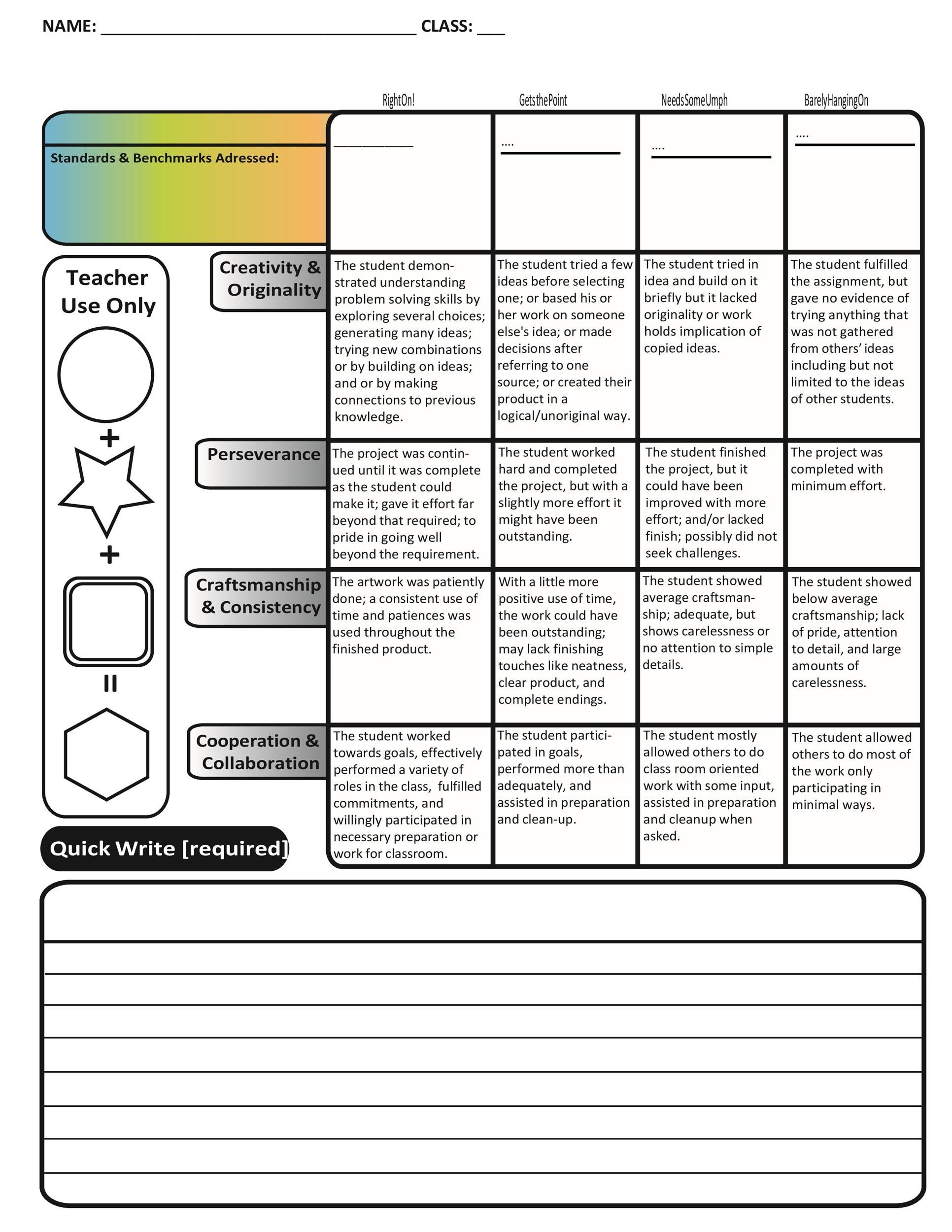 46 Editable Rubric Templates (Word Format) ᐅ Templatelab intended for Free Printable Art Rubrics