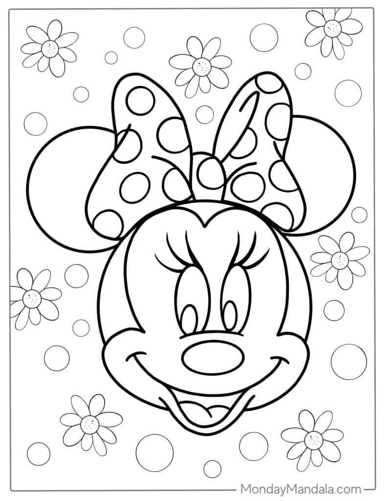 47 Minnie Mouse Coloring Pages (Free Pdf Printables) with Free Minnie Mouse Printable Templates