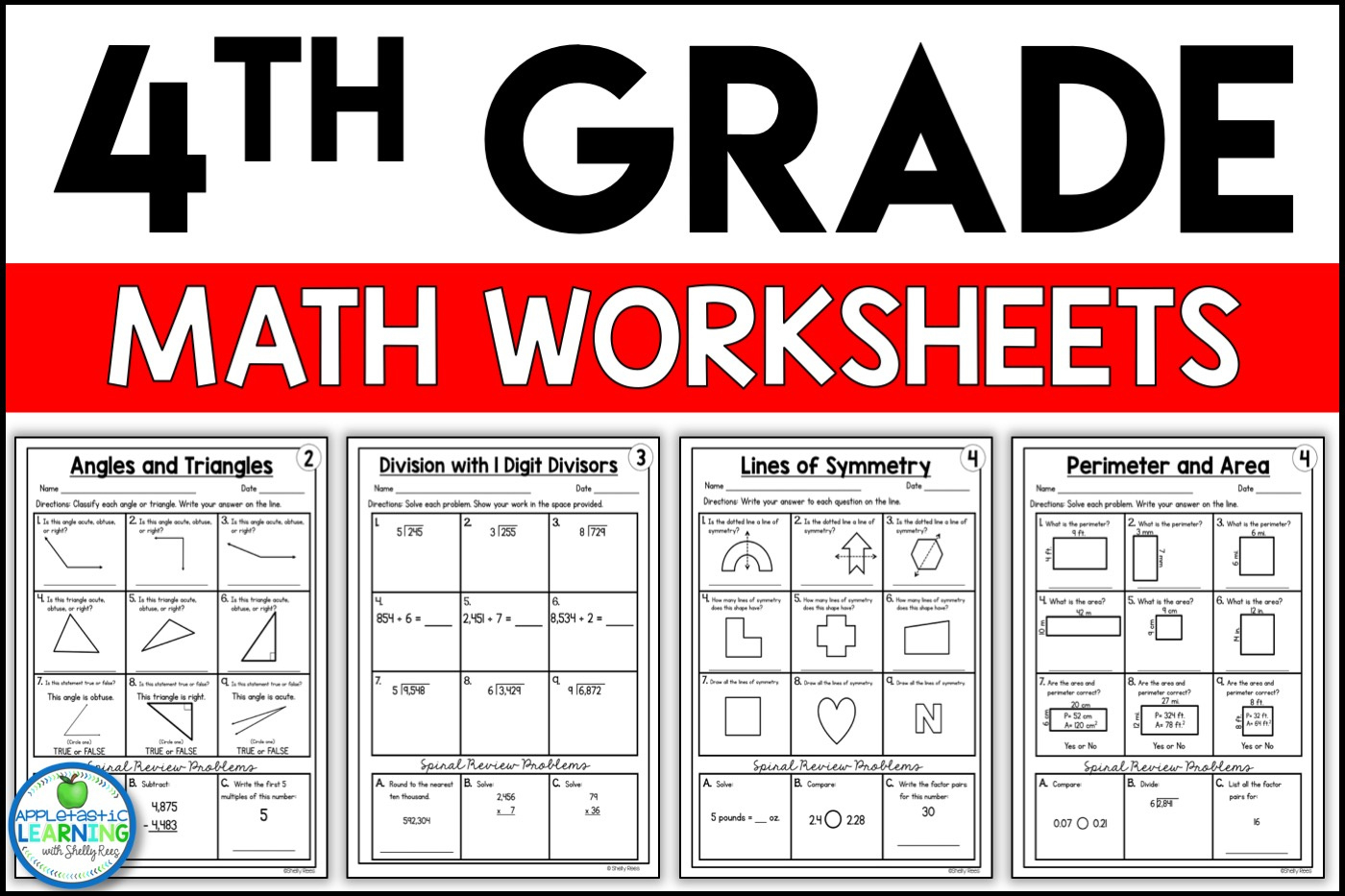 4Th Grade Common Core Math Worksheets - Printable - Appletastic with Free Printable 4Th Grade Morning Work