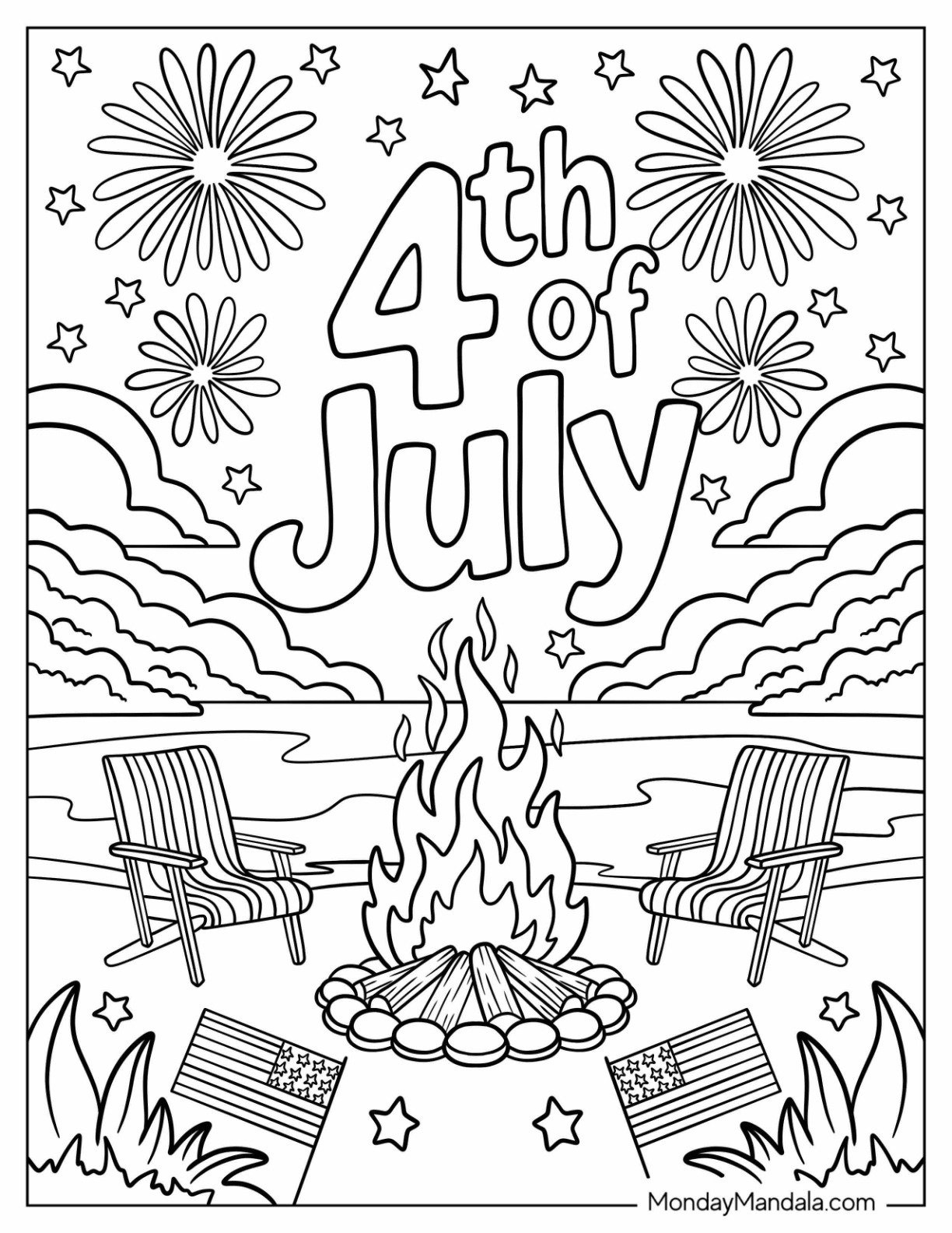 4Th Of July Coloring Pages (55 Free Pdf Printables) regarding Free Printable 4Th Of July Coloring Pages