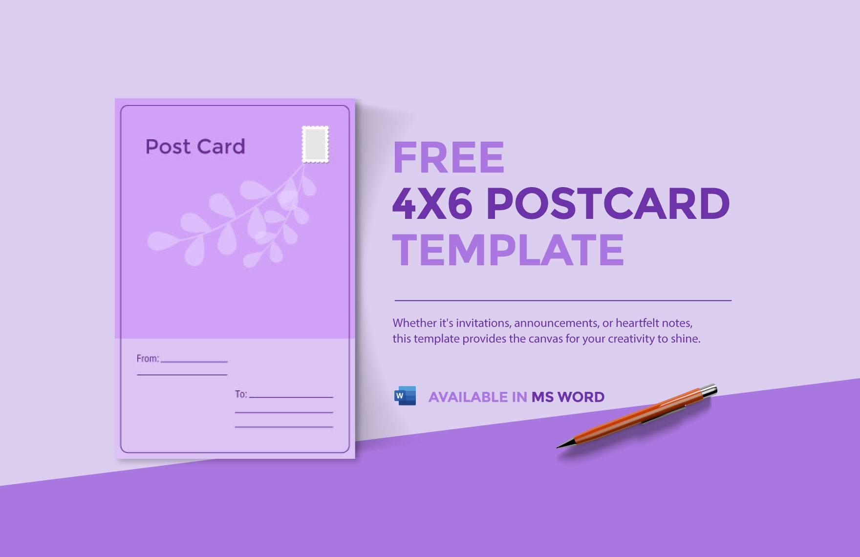 4X6 Postcard Template In Word - Download | Template regarding Free Printable Photo Cards 4X6