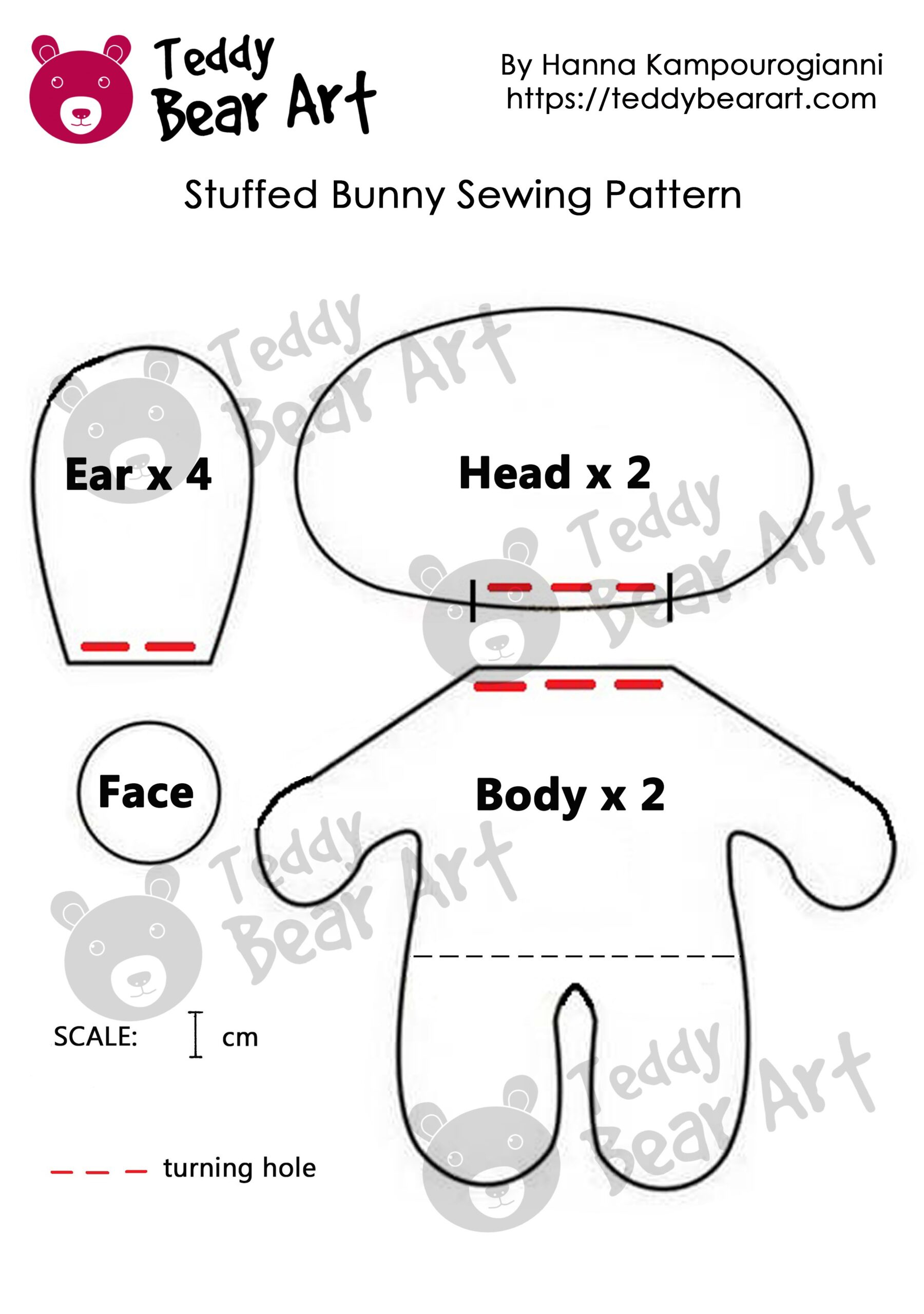 5 Easy Stuffed Animal Sewing Patterns With Free Templates - Teddy intended for Free Printable Stuffed Animal Patterns