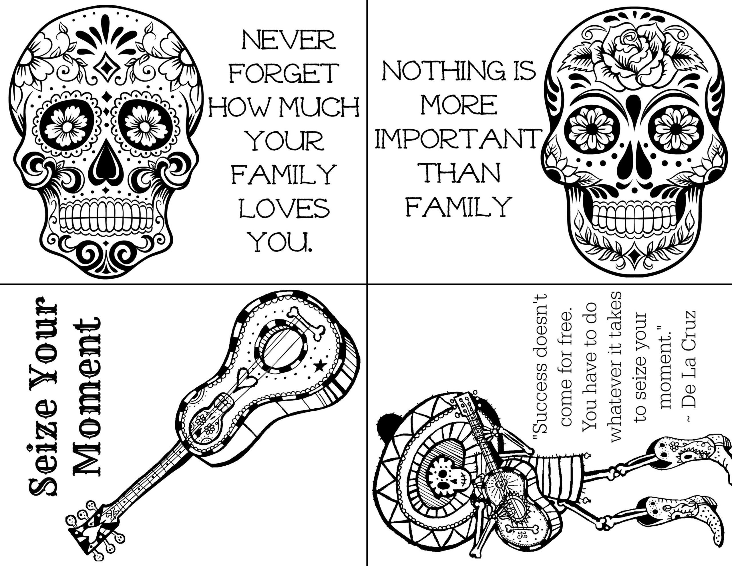5 Free Day Of The Dead Printables To Honor Latino Traditions in Free Printable Day Of The Dead Worksheets