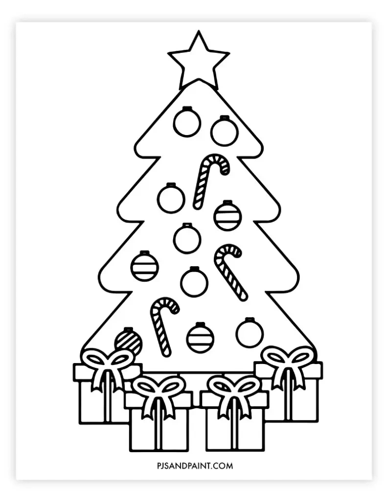 5 Free Printable Christmas Coloring Pages For Kids - Pjs And Paint with Free Printable Holiday Coloring Pages
