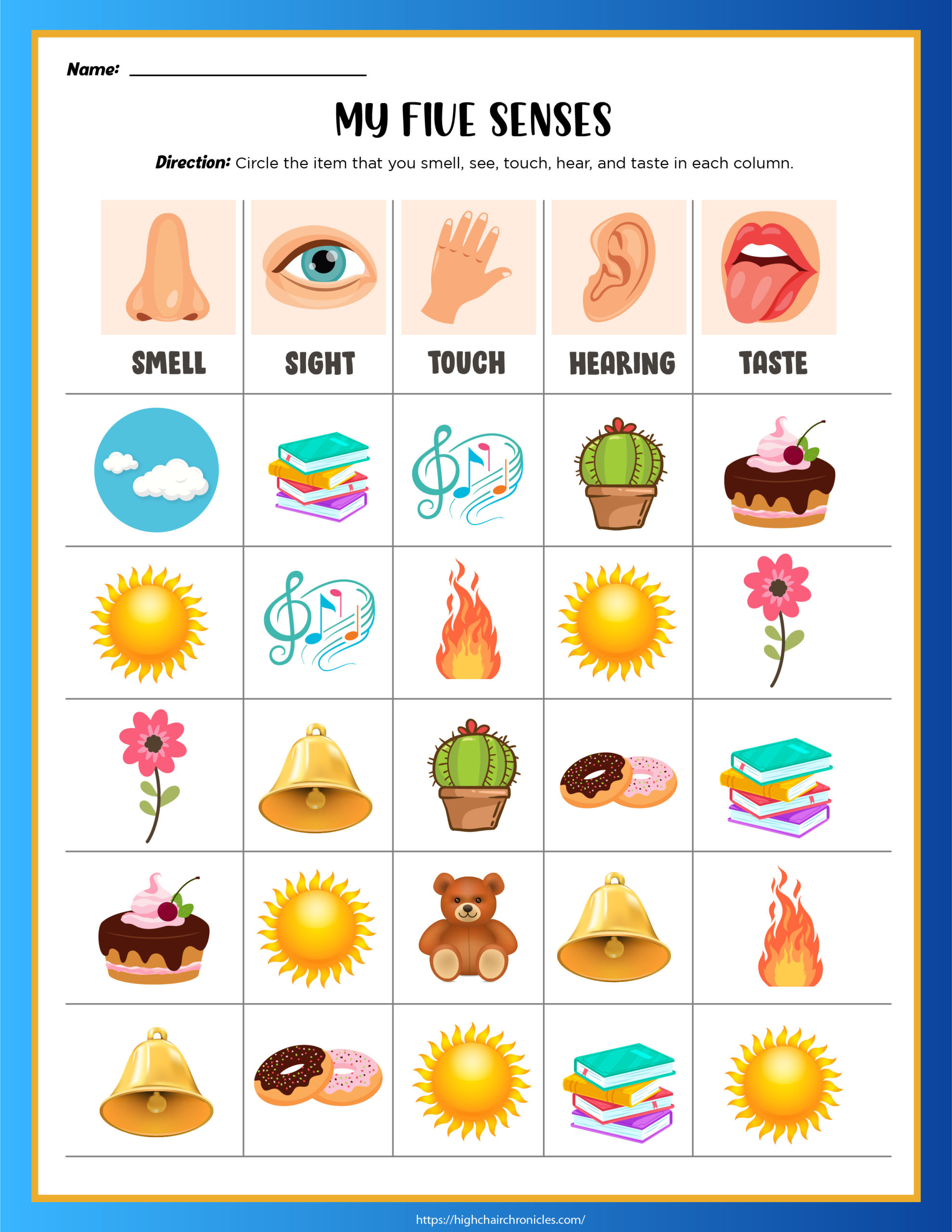 5 Senses Worksheets For Preschool And Kindergarten - Free regarding Free Printable Worksheets Kindergarten Five Senses