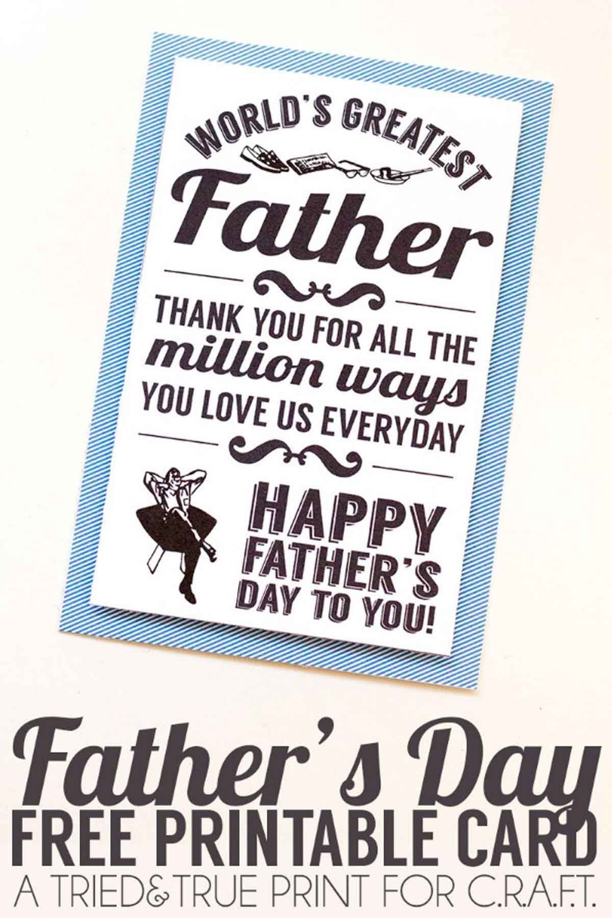 50 Best Diy Fathers Day Cards 2024 - Worksheets Library with Hallmark Free Printable Fathers Day Cards