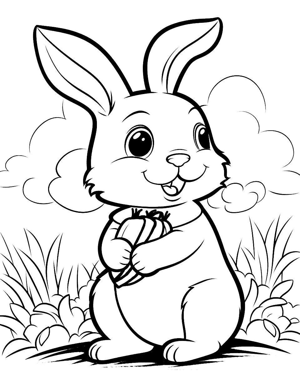 50 Bunny Rabbit Coloring Pages: Free Printable Sheets - Worksheets with Free Printable Bunny Pictures