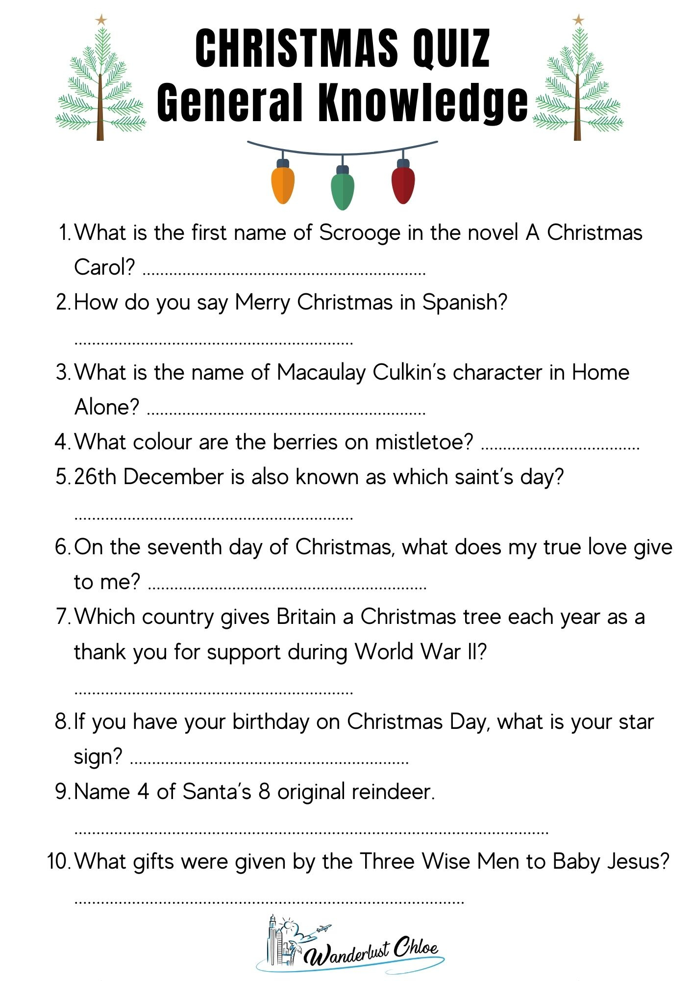 50 Christmas Quiz Questions + Printable Picture Rounds: 2024 with regard to Free Christmas Picture Quiz Questions And Answers Printable