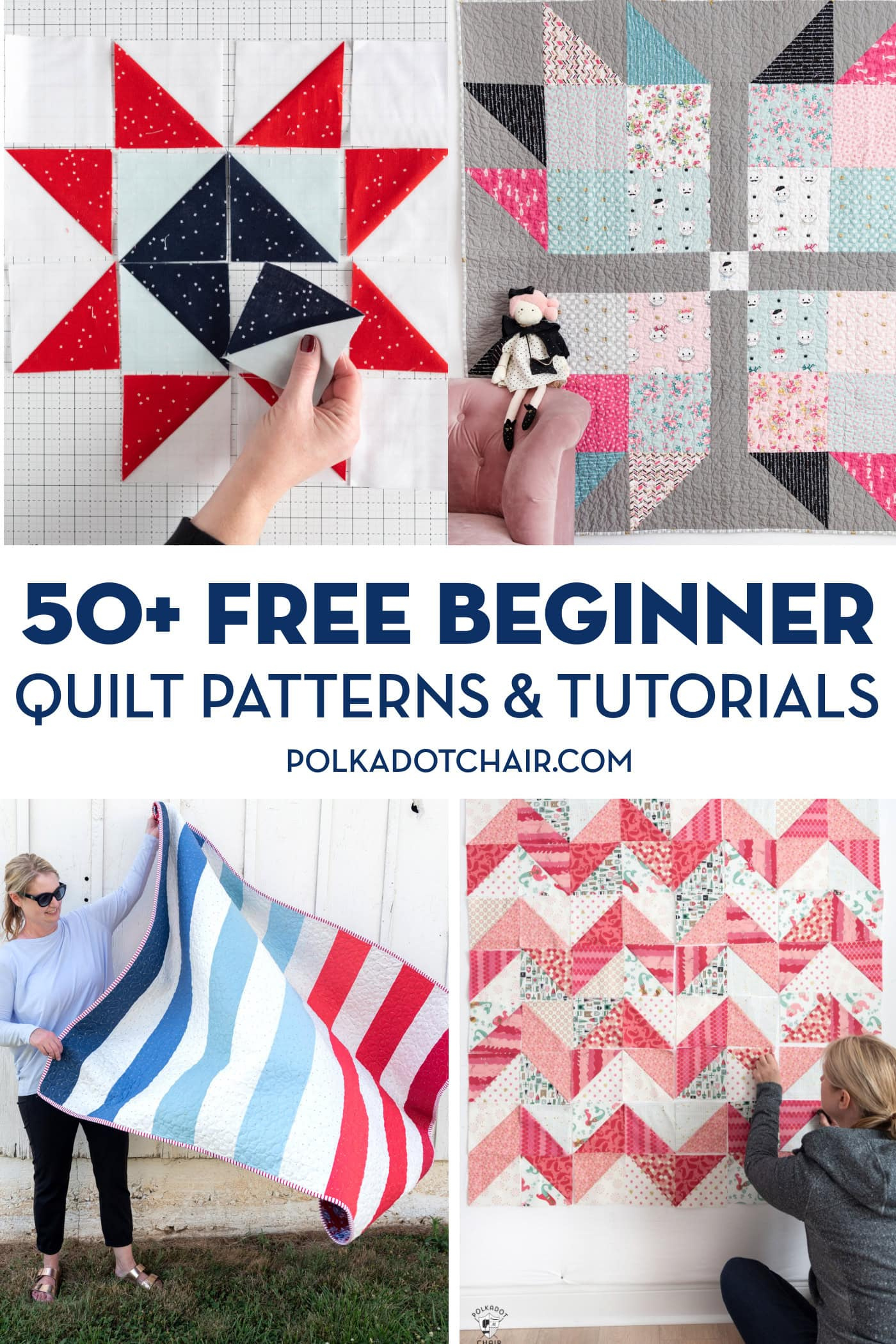 50+ Easy Beginner Quilt Patterns & Free Tutorials | Polka Dot Chair intended for Quilt Patterns Free Printable