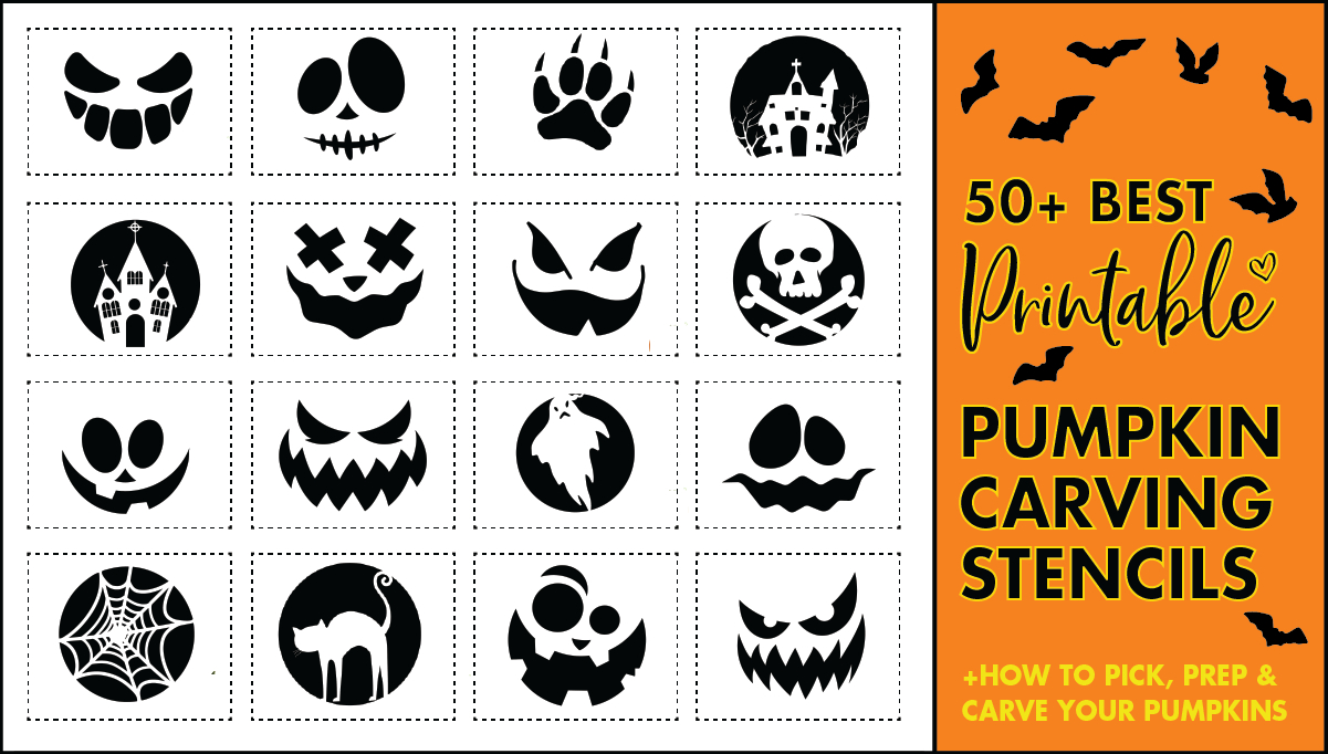 50 Easy Pumpkin Carving Stencils + The Ultimate Guide To Pumpkin intended for Free Printable Pumpkin Carving Stencils For Kids