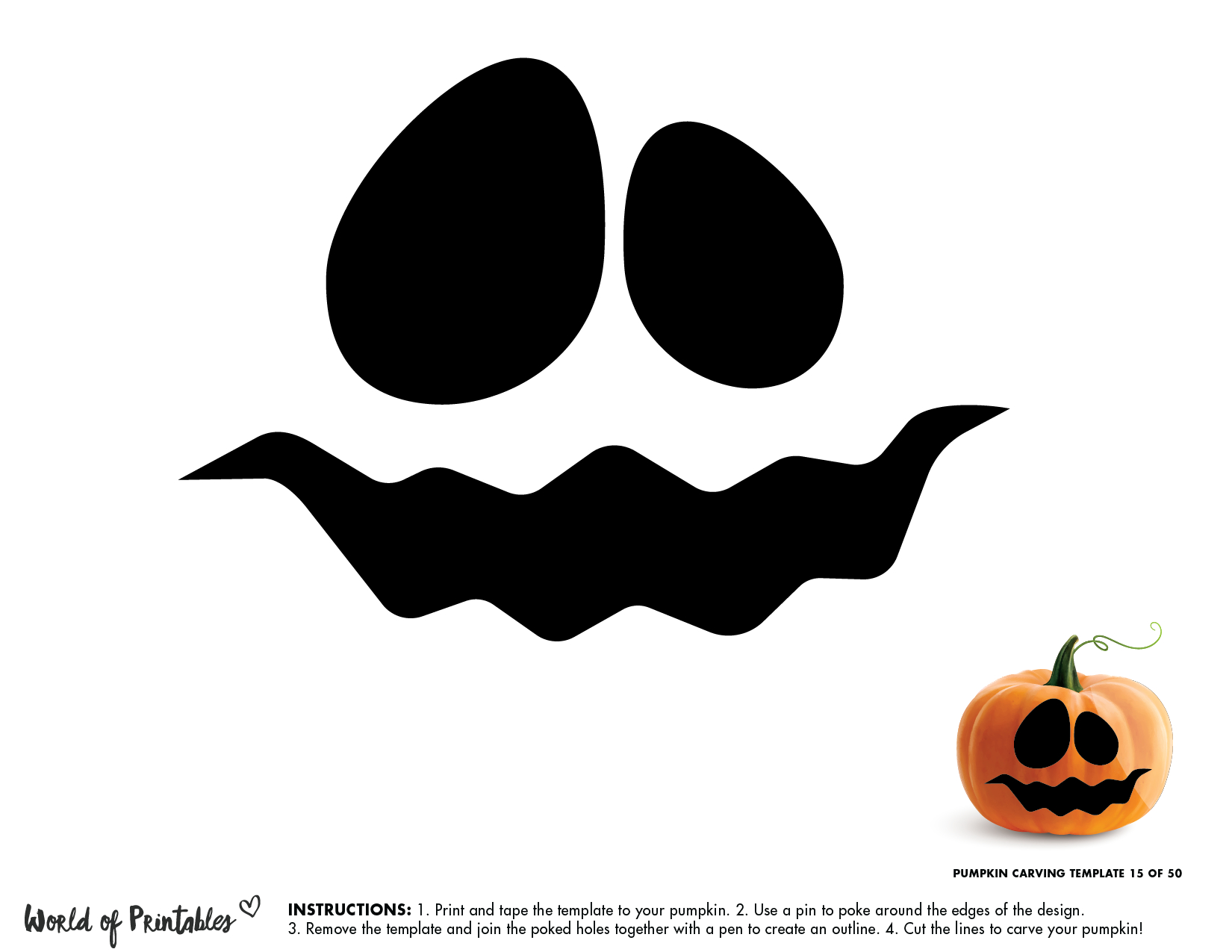 50 Easy Pumpkin Carving Stencils + The Ultimate Guide To Pumpkin pertaining to Scary Pumpkin Stencils Free Printable