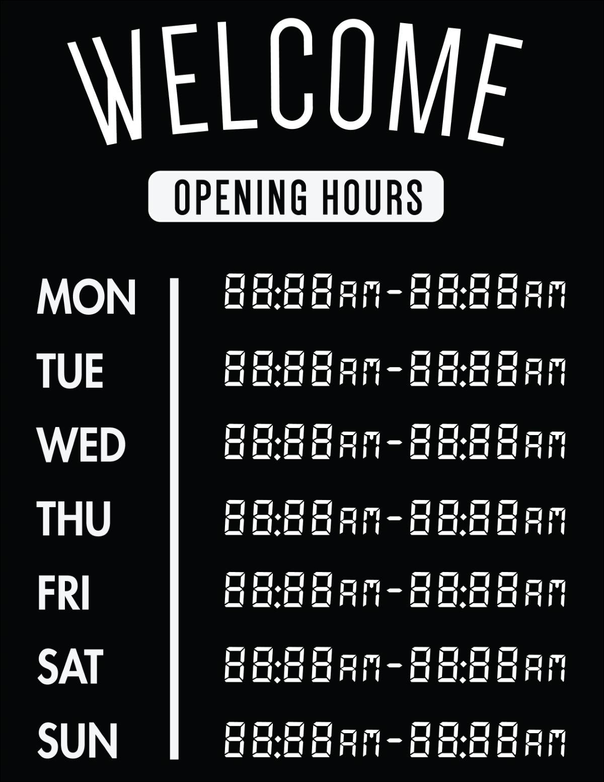 50 Free Business Hours Of Operation Sign Templates | Customize &amp;amp; Print in Free Printable Business Hours Sign