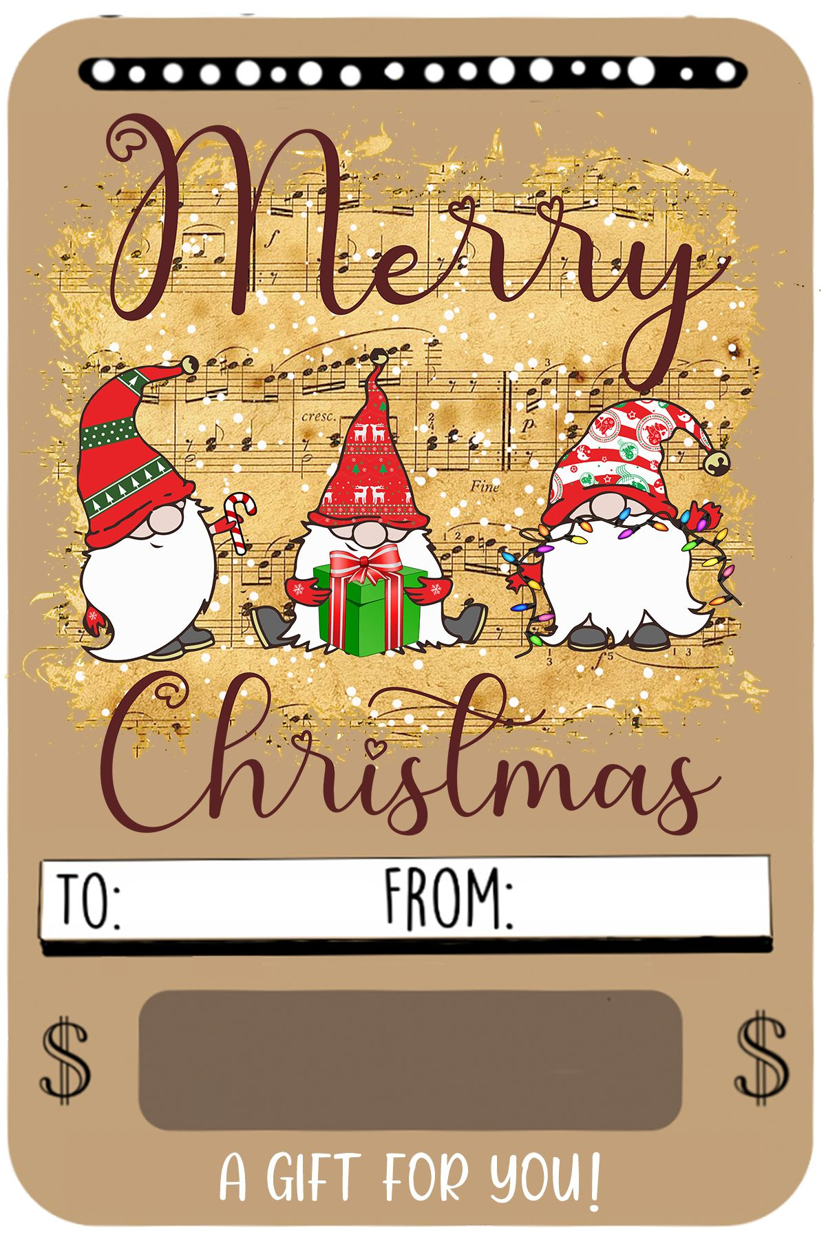 50 Free Printable Christmas Money Cards: Free Money Holders with Christmas Money Wallets Free Printable