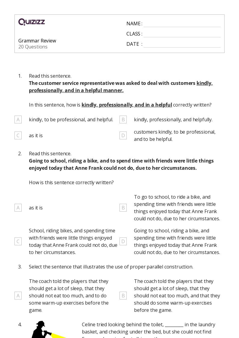 50+ Grammar Worksheets For 9Th Grade On Quizizz | Free &Amp for 9Th Grade English Worksheets Free Printable