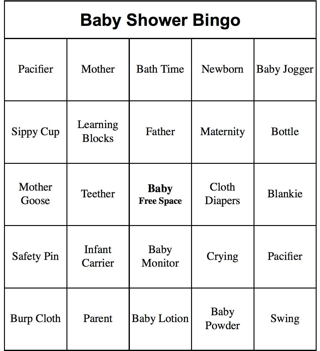 50 Individual Printable Baby Shower Bingo Cards - Etsy pertaining to 50 Free Printable Baby Bingo Cards
