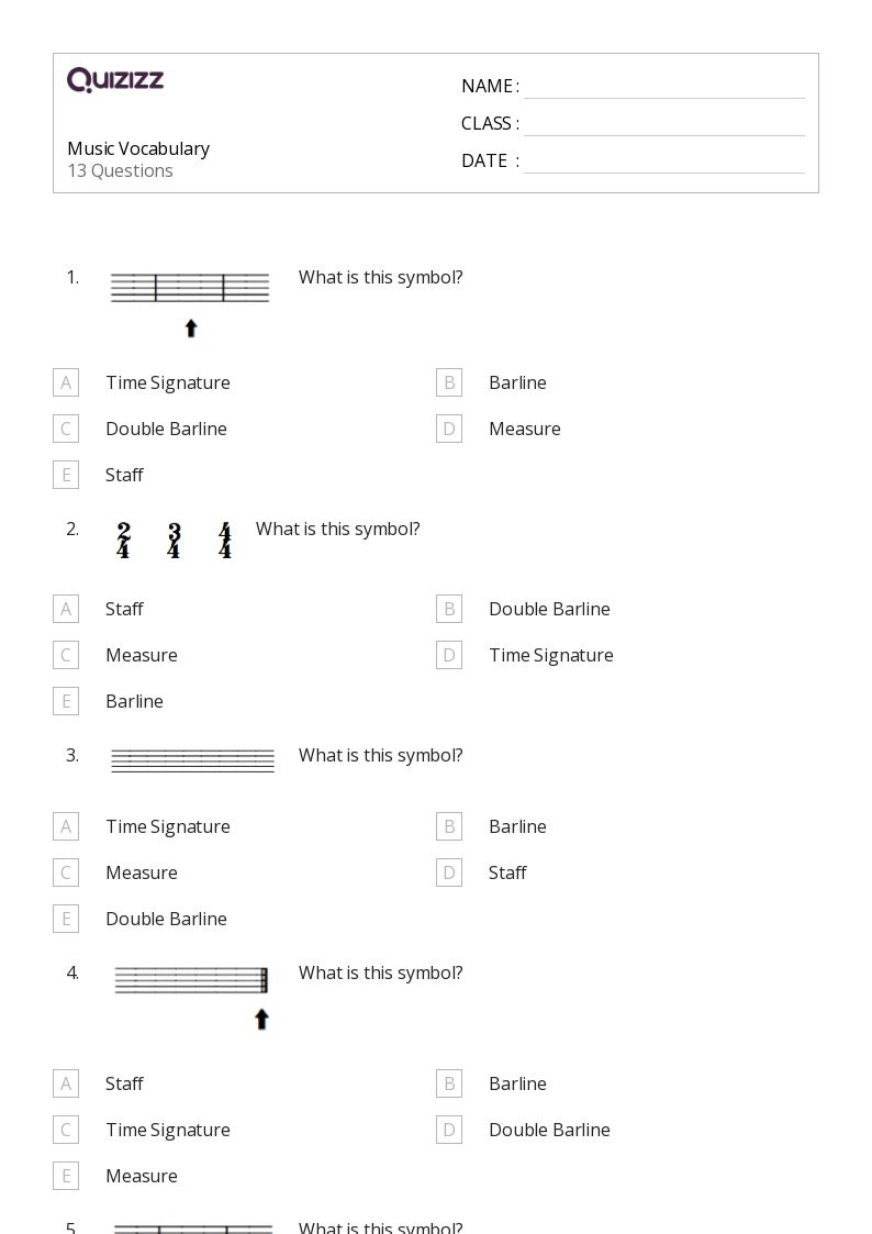 50+ Music Worksheets For 7Th Grade On Quizizz | Free &amp;amp;Amp with regard to Free Printable 7Th Grade Vocabulary Worksheets