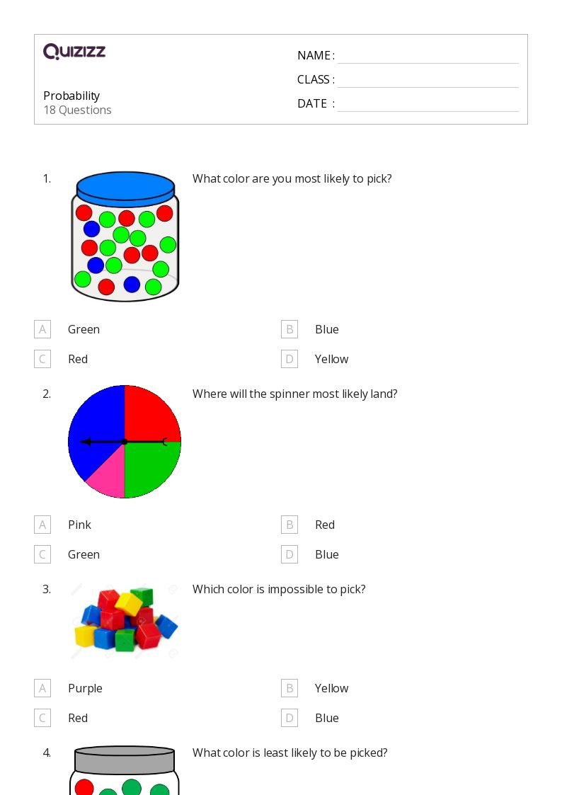 50+ Probability Worksheets For 4Th Class On Quizizz | Free &Amp with Free Printable Probability Worksheets 4Th Grade