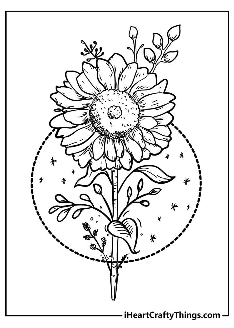 52 Flower Coloring Pages (Easy Free Printable Pdfs For Kids) throughout Free Printable Flower Coloring Pages
