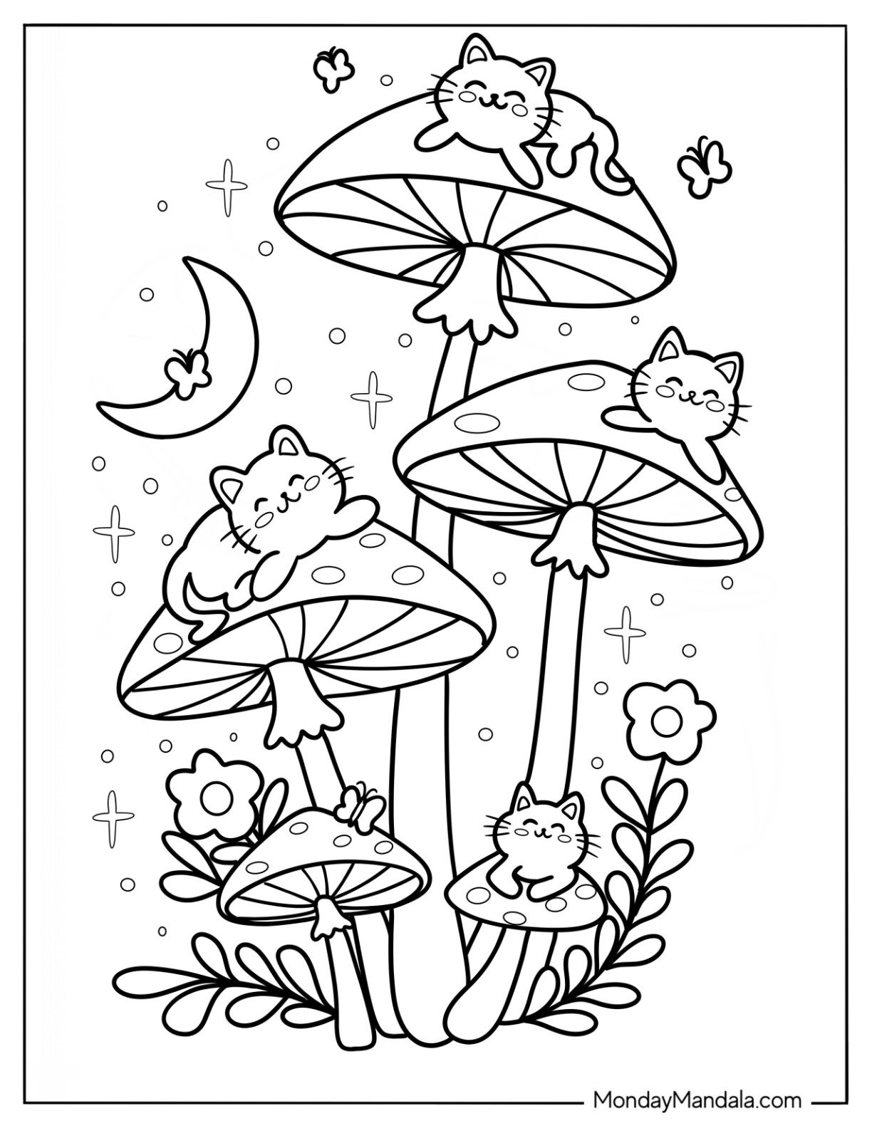56 Mushroom Coloring Pages (Free Pdf Printables) for Free Printable Mushroom Coloring Pages