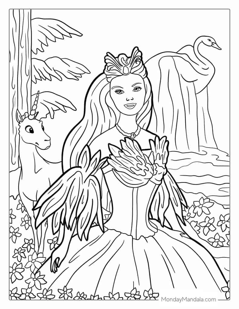 58 Barbie Coloring Pages (Free Pdf Printables) inside Free Printable Barbie Coloring Pages