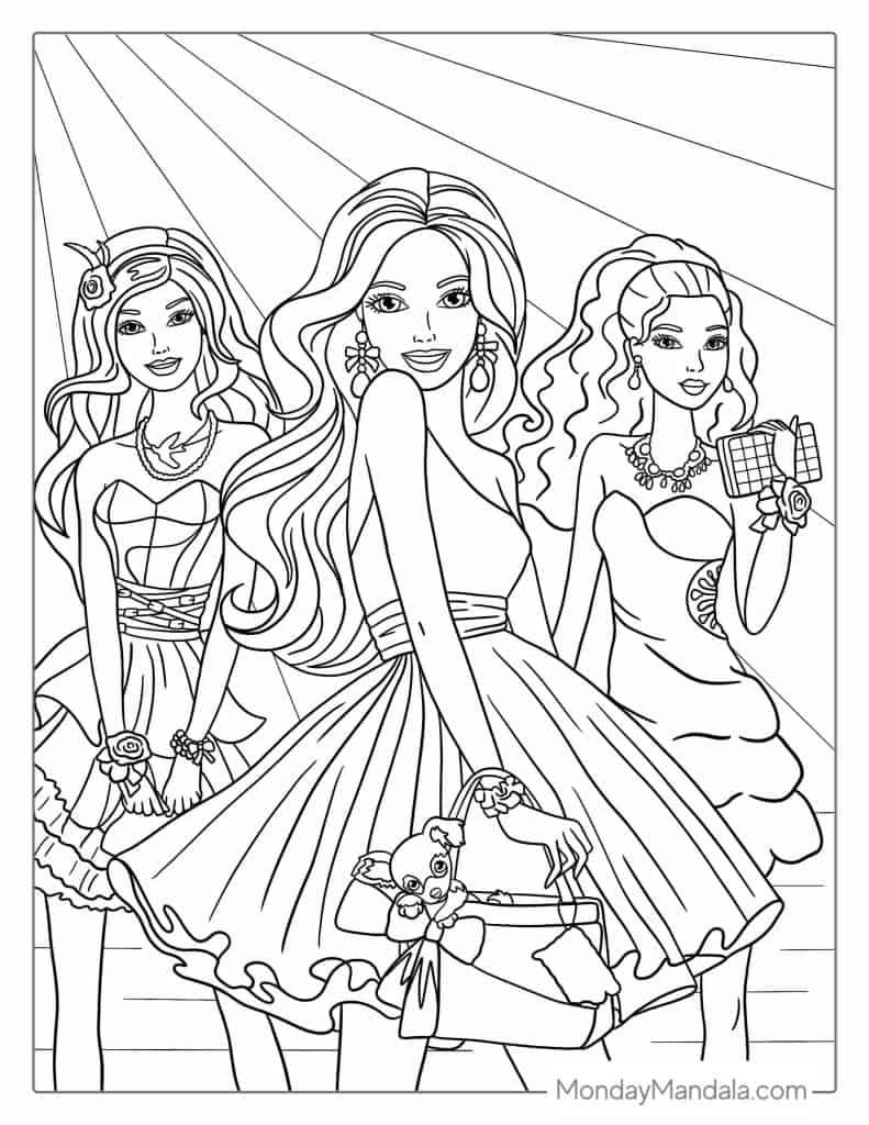 58 Barbie Coloring Pages (Free Pdf Printables) intended for Free Printable Barbie Coloring Pages