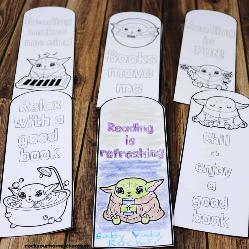 6 Free Baby Yoda Coloring Bookmarks For Reading Fun - Rock Your intended for Free Printable Baby Bookmarks