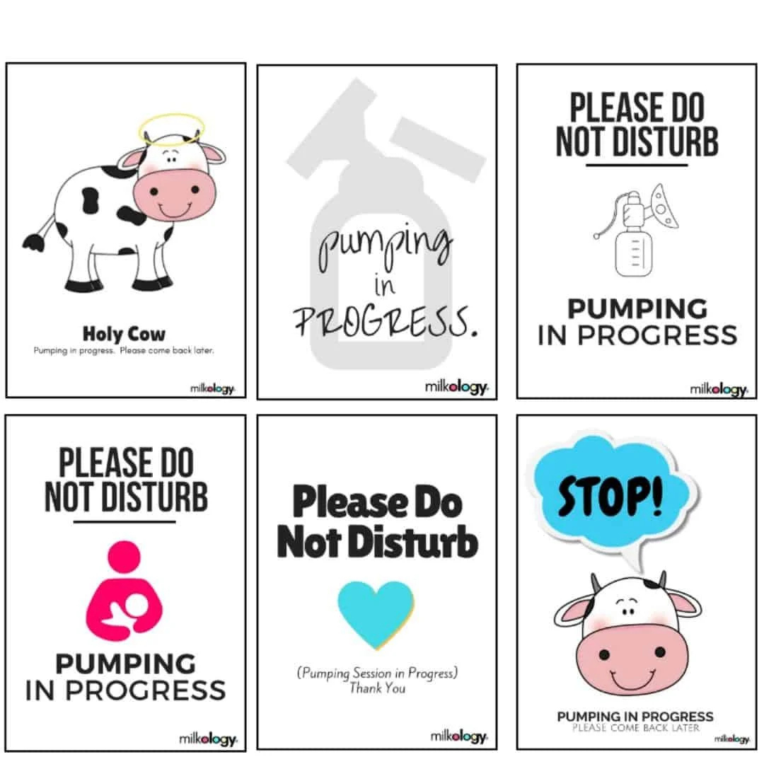 6 Free Printable Pumping Door Signs! — Milkology® pertaining to Free Printable Bedroom Door Signs