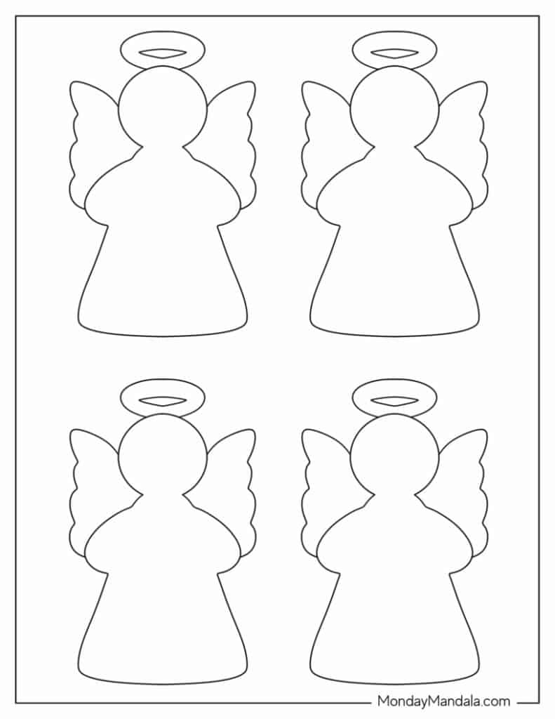 60 Angel Templates (Free Pdf Printables) throughout Free Printable Angels