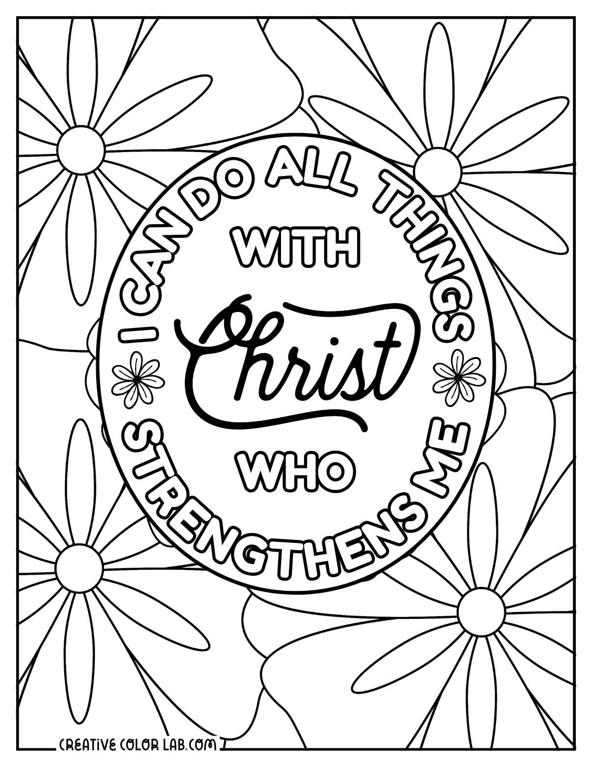 61 Bible Verse Coloring Pages | Free Printable Christian Quotes for Free Printable Christian Coloring Pages