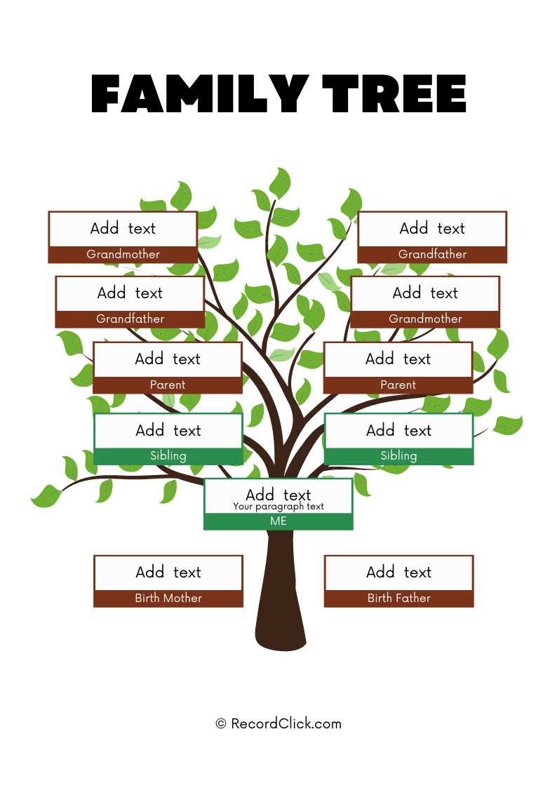 61 Free Family Tree Templates - Printable / Downloadable / Editable throughout Free Printable Family Tree Template