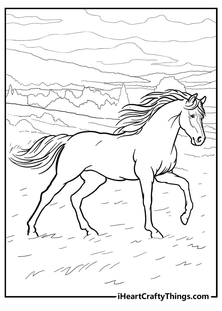 65 Horse Coloring Pages (100% Free Printables) - Worksheets Library intended for Free Printable Horse Coloring Pages
