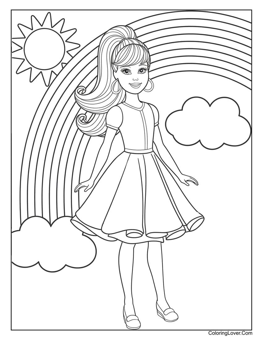 66 Barbie Coloring Pages (Free Printables For Girls) for Free Printable Barbie Coloring Pages