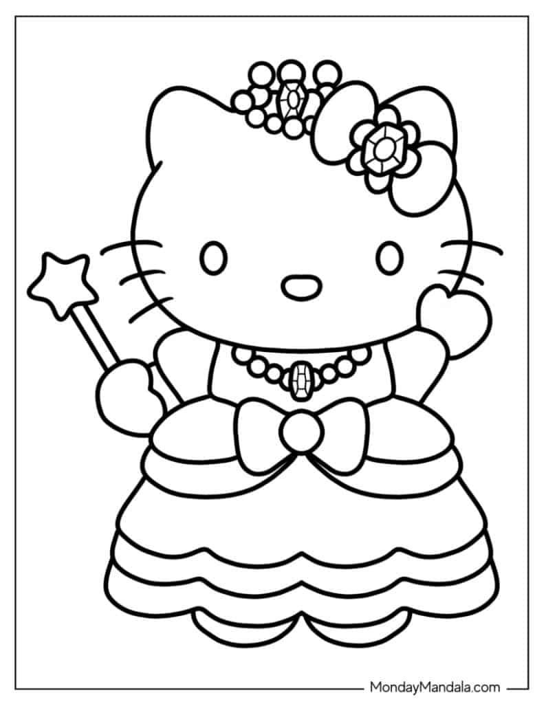 68 Hello Kitty Coloring Pages (Free Pdf Printables) pertaining to Free Printable Hello Kitty Pictures