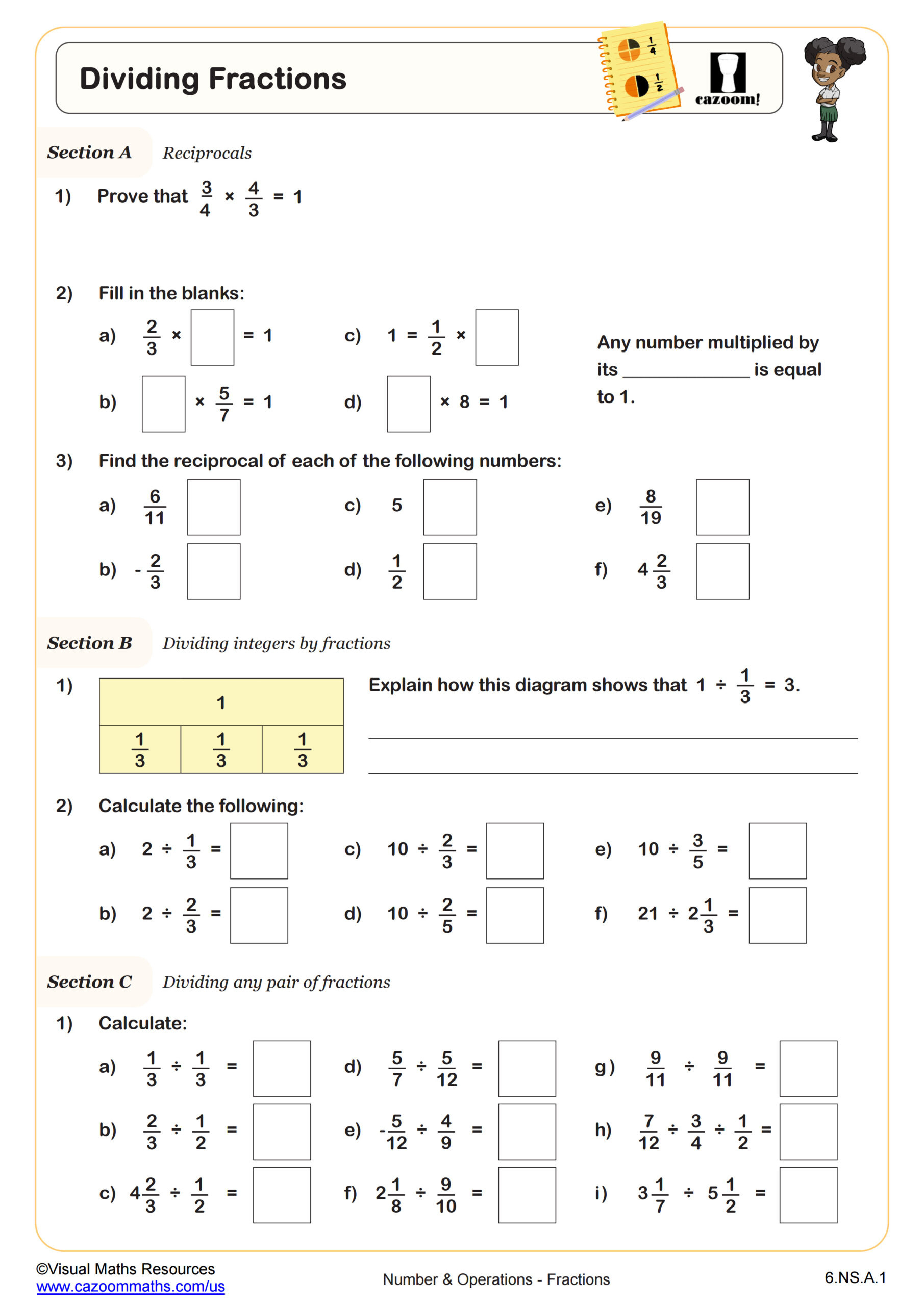 6Th Grade Math Worksheets | Printable Pdf Worksheets | Cazoom Math for Free Printable Math Worksheets For 6Th Grade