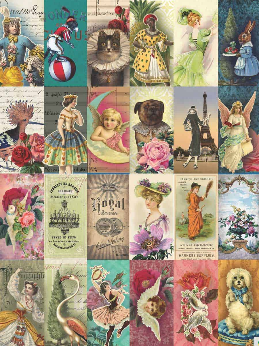 7 Free Creative Collage Sheet Printables For Decoupage Tissue with regard to Free Printable Decoupage Images