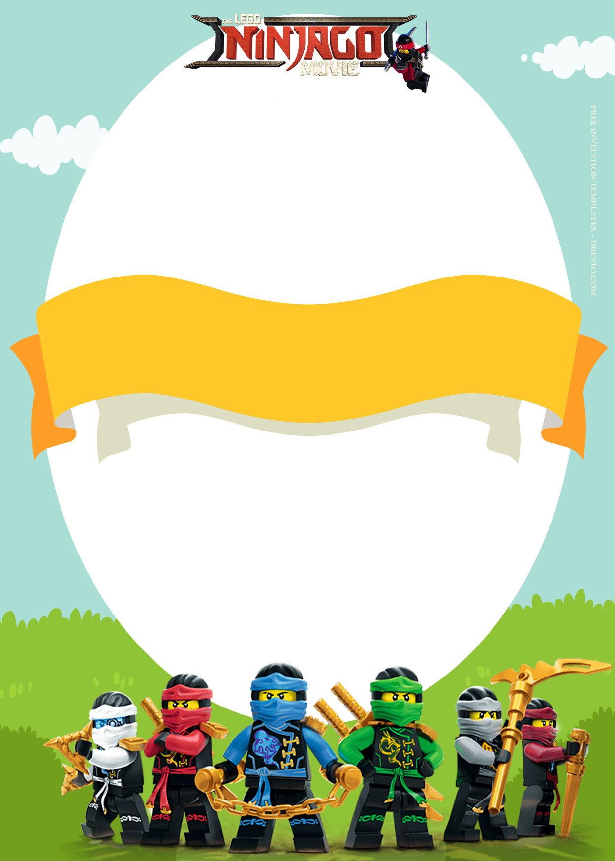 7+ Lego Ninjago Adventure Birthday Invitation Templates - Download in Lego Ninjago Party Invitations Printable Free