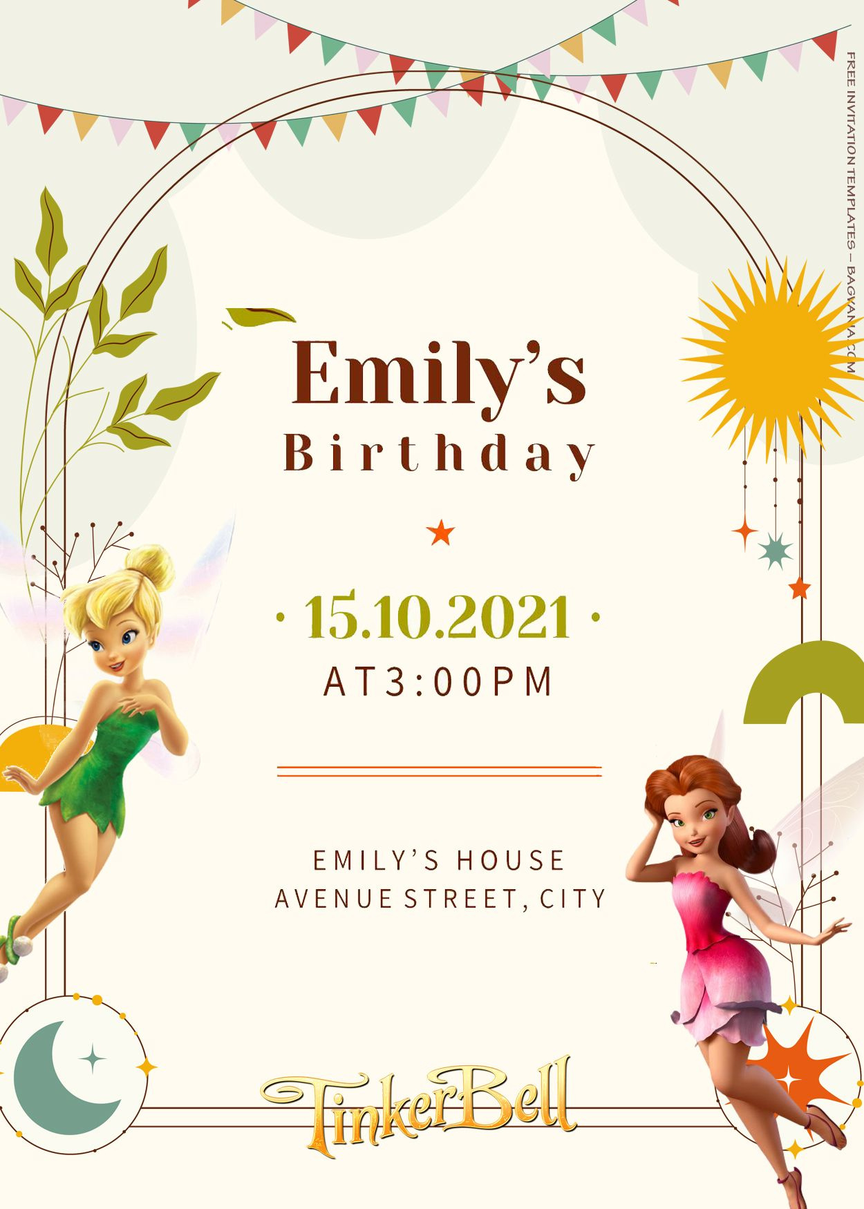 7+ Tinker Bell Playing With Friends Birthday Invitation Templates intended for Free Tinkerbell Printable Birthday Invitations