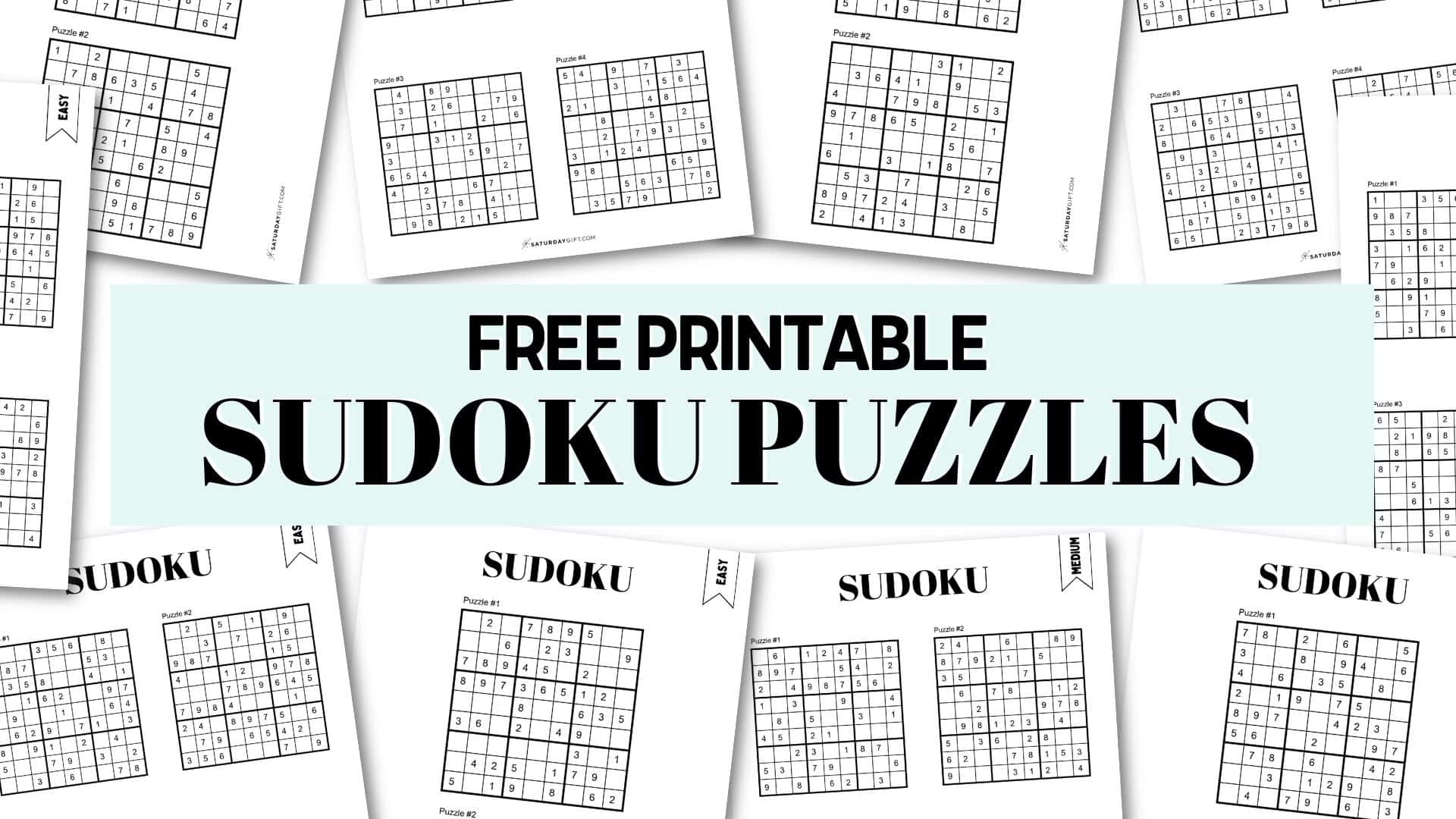 72 Free Printable Sudoku Puzzles | Saturdaygift throughout Free Printable Sudoku Puzzles